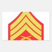 Marine Sergeant Rechteckiger Aufkleber (Vorderseite)