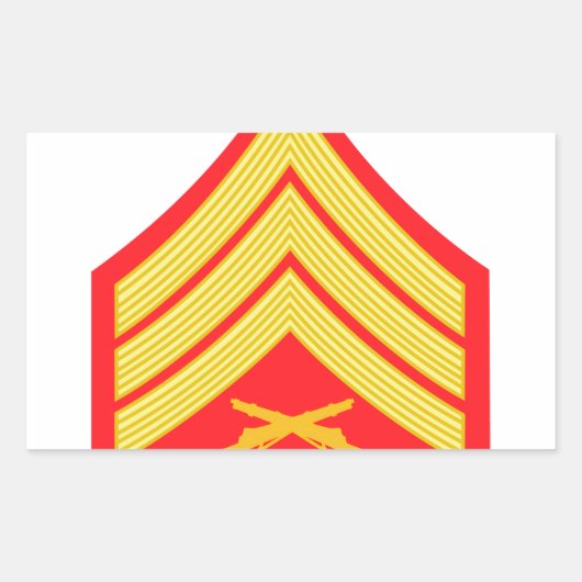 Marine Sergeant Rechteckiger Aufkleber (Vorderseite)