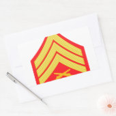 Marine Sergeant Rechteckiger Aufkleber (Umschlag)