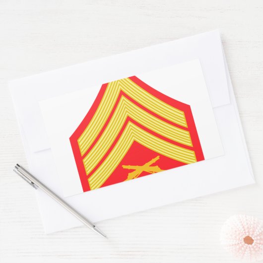 Marine Sergeant Rechteckiger Aufkleber (Umschlag)