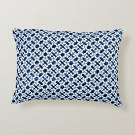 Marine Shibori Kumo blaue Fliesedunkles Zierkissen