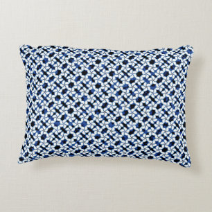 Marine Shibori Kumo blaue Fliesedunkles Zierkissen