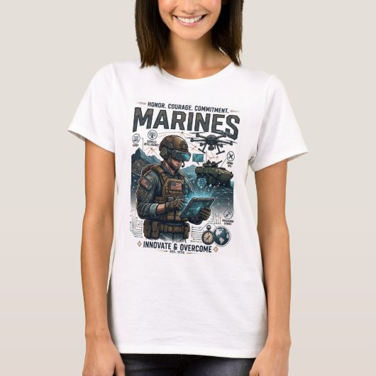 Marine-Shirt  T-Shirt (Vorderseite)