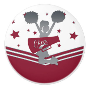 Marine Silber Sterne Cheer Cheerleading Mädchen Keramikknauf