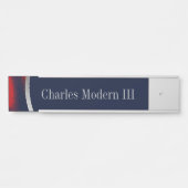 Marine-silberner roter türschild (Vorderseite )