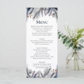 Marine, Silver, Blue Gray Menükarte (Stehend Vorderseite)