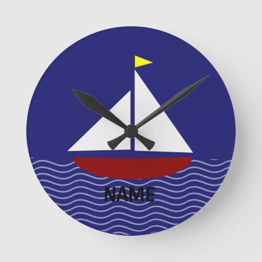 Marine-Stil Runde Wanduhr (Vorderseite)