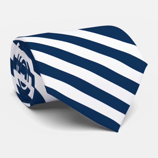 Marine-Streifen Krawatte (Gerollt)