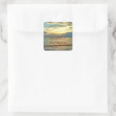 Marine Sunrise Personalisierte Buchzeichen Quadratischer Aufkleber (Tasche)