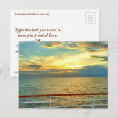 Marine Sunrise Postkarte (Vorne/Hinten)