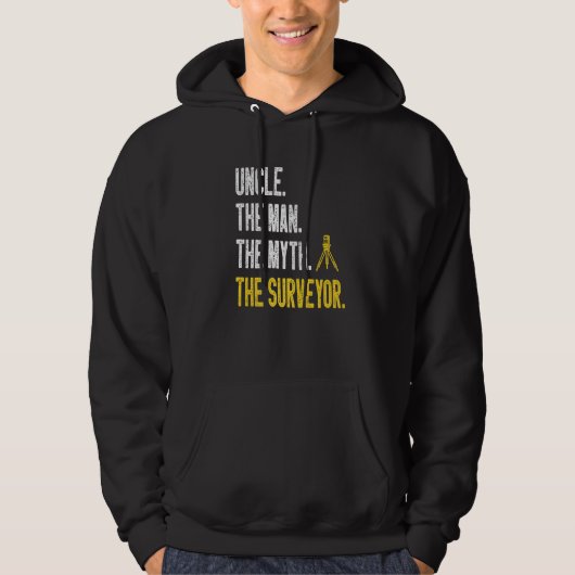 Marine Surveyor Land Surveying Uncle Land Surveyor Hoodie (Vorderseite)
