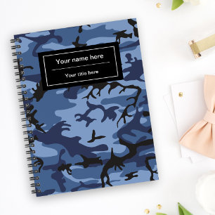 Marine-Tarnmuster, Blaues Tarnmuster, Militär, Arm Notizblock