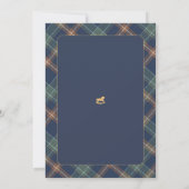 Marine-Tartan He oder Sie Geschlecht-Enthüllung Ba Einladung (Rückseite)