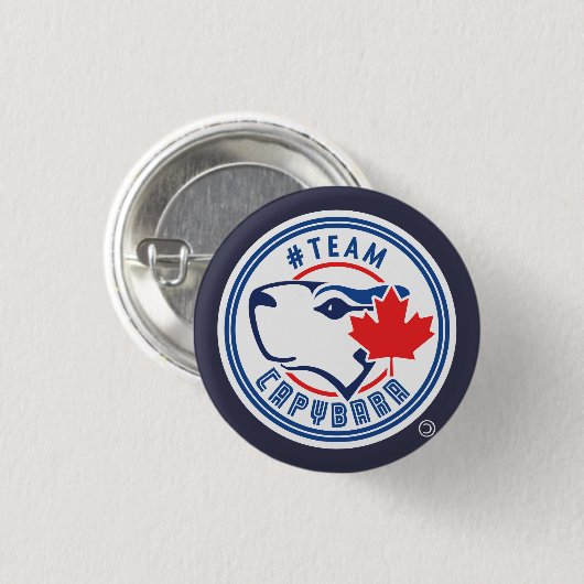 Marine-Teamcapybara-Knopf (klein) Button (Vorne & Hinten)