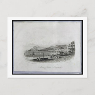 Marine Terrace, Aberystwyth, 1844 (Gravur und a Postkarte