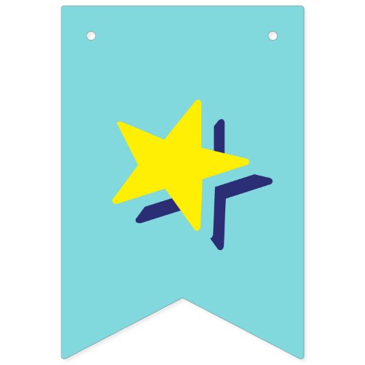 MARINE-TEXT UND WEICHES BLAUES FARBE☆ GLÜCKLICHES WIMPELKETTE (Erste Fahne)