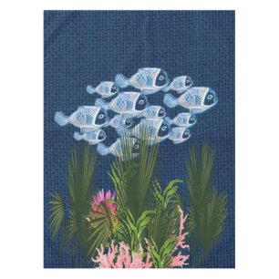Marine Texturiert,Fisch,Rosa-Koralle Tischdecke