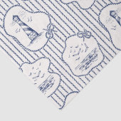  Marine Theme Blue White Stripe Lighthouse Schiff  Seidenpapier (Detail)