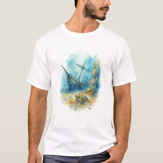 Marine themed tshirt - Shipwreck (Vorderseite)