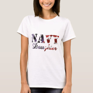 Marine-Tochter-amerikanische Flagge T-Shirt