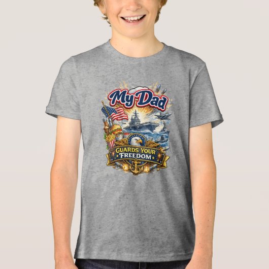 Marine Tri-Blend Shirt (Vorderseite)