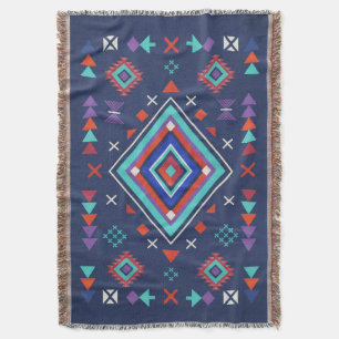 Marine Türkis Boho Geometrisches Oberflächenmuster Decke