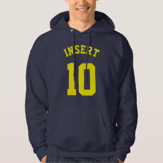 Marine u. gelber Sport-Jersey-Entwurf der Hoodie