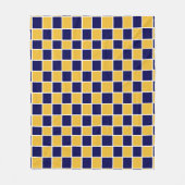 Marine-u. GoldCheckered Fleece-Decke Fleecedecke (Vorderseite)