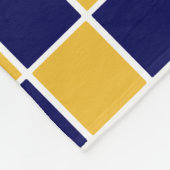 Marine-u. GoldCheckered Fleece-Decke Fleecedecke (Ecke)
