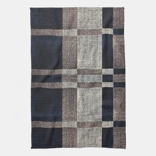 Marine u. graue geschirrtuch (Vertikal)