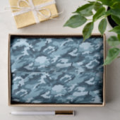 Marine u. hellblaues Tarnungs-Muster Seidenpapier (Geschenk)