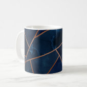 Marine u. Kupfer Geo Kaffeetasse (Vorderseite Links)