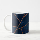 Marine u. Kupfer Geo Kaffeetasse (Links)