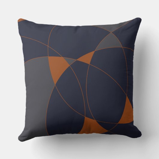 Marine u. Rost abstraktes C Kissen (Rückseite)