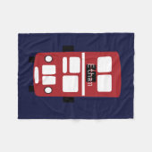Marine u. rote Fleecedecke des Busses des (Vorderseite (Horizontal))