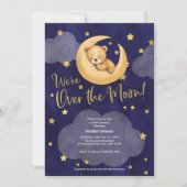 Marine über dem Mond Teddy Bear Twinkle Kleine Ste Einladung (Vorderseite)