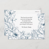 Marine-Umarmung - Trauerfall danken Ihnen Notecard Dankeskarte (Vorne/Hinten)