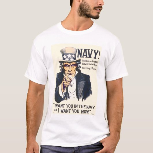 Marine!  Uncle Sam Ruft Sie an T-Shirt (Vorderseite)