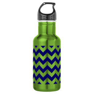 Marine und Apple Green Zigzag Trinkflasche