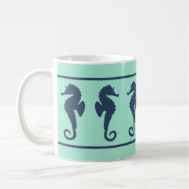 Marine und Aqua Sea Pferde Kaffeetasse