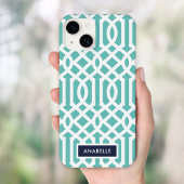Marine und Aqua Trellis Monogram Case-Mate iPhone Hülle