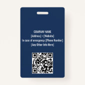 Marine und aquamarin | Foto-ID für benutzerdefinie Ausweis (Rückseite)