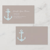 Marine und Coral Anchor Beach Urlaub Visitenkarte (Vorne/Hinten)
