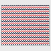 Marine und Coral Zigzag Zickzack Streifen Geschenkpapier (Flach)