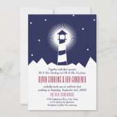 Marine und Crimson | Einladung zum Hochzeitsfeiern (Vorderseite)