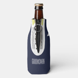 Marine und gelbe Trauzeuge-Party-Flasche cooler Flaschenkühler