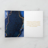 Marine und Gold Agate 16 . Geburtstag Dankeskarte (Innenseite)