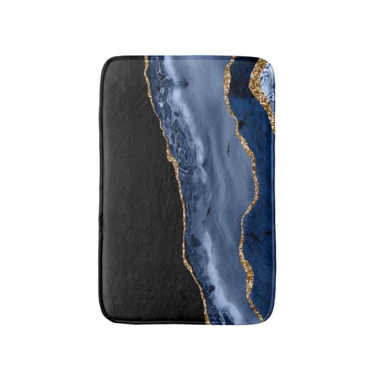 Marine und Gold Agate Bath Mat Badematte (Vorderseite Vertikal)