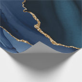 Marine und Gold Agate Geschenkpapier (Ecke)