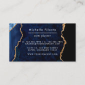 Marine und Gold Agate Visitenkarte (Rückseite)